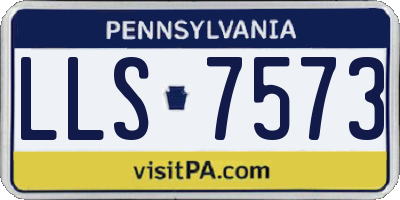 PA license plate LLS7573