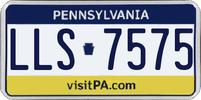 PA license plate LLS7575