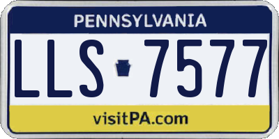 PA license plate LLS7577