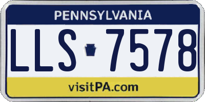 PA license plate LLS7578