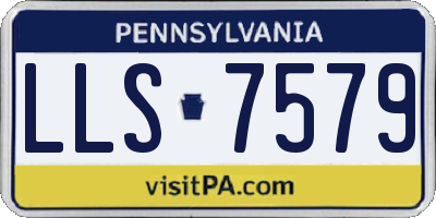 PA license plate LLS7579