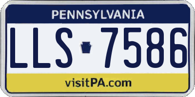 PA license plate LLS7586