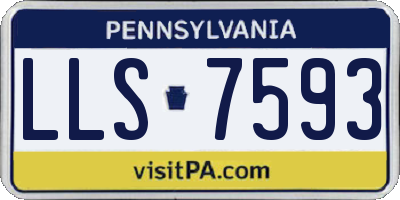PA license plate LLS7593