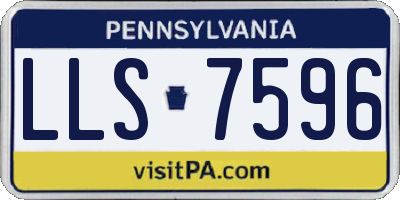 PA license plate LLS7596