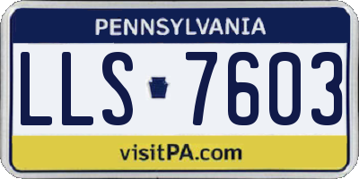 PA license plate LLS7603
