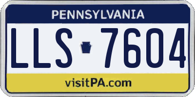 PA license plate LLS7604