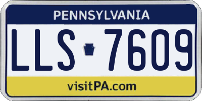 PA license plate LLS7609