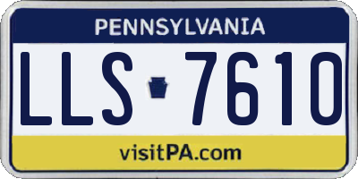 PA license plate LLS7610