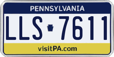 PA license plate LLS7611
