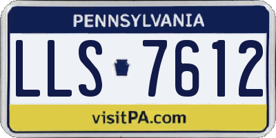 PA license plate LLS7612
