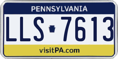 PA license plate LLS7613