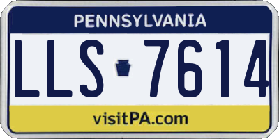 PA license plate LLS7614