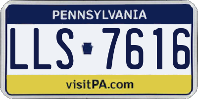 PA license plate LLS7616