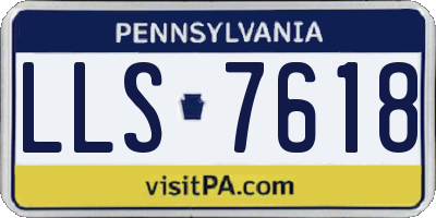 PA license plate LLS7618