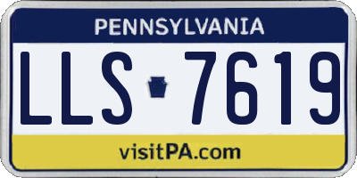 PA license plate LLS7619