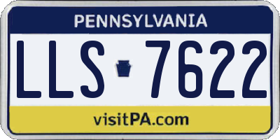 PA license plate LLS7622