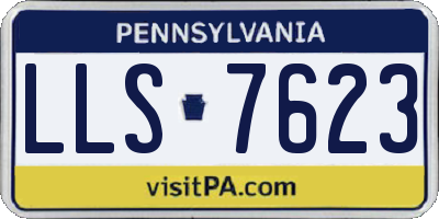 PA license plate LLS7623