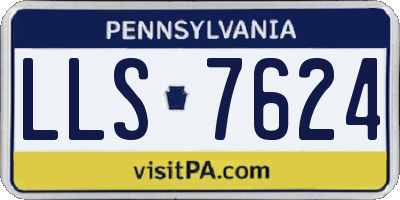 PA license plate LLS7624
