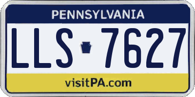 PA license plate LLS7627