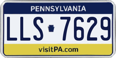 PA license plate LLS7629