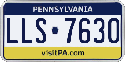 PA license plate LLS7630
