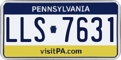 PA license plate LLS7631
