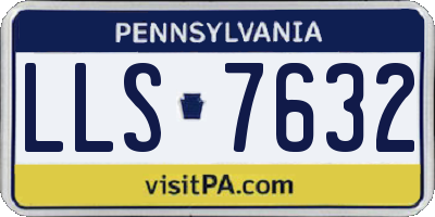 PA license plate LLS7632