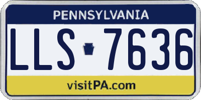 PA license plate LLS7636