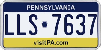 PA license plate LLS7637