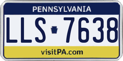 PA license plate LLS7638