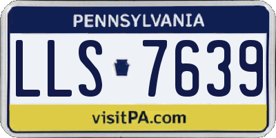 PA license plate LLS7639