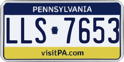 PA license plate LLS7653