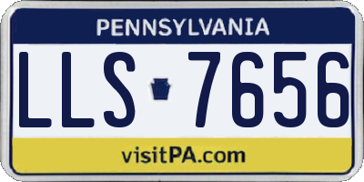 PA license plate LLS7656