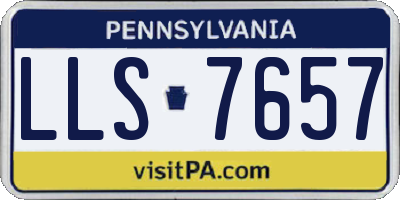 PA license plate LLS7657