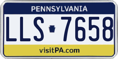 PA license plate LLS7658