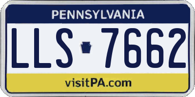 PA license plate LLS7662