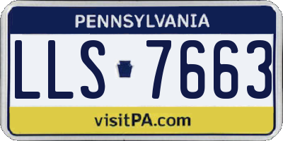 PA license plate LLS7663