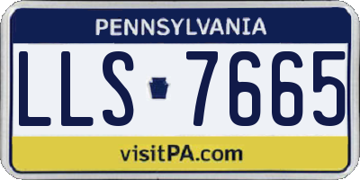 PA license plate LLS7665