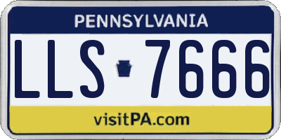 PA license plate LLS7666