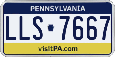 PA license plate LLS7667