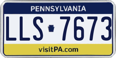 PA license plate LLS7673