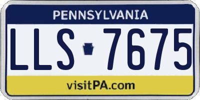 PA license plate LLS7675