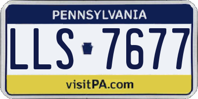 PA license plate LLS7677