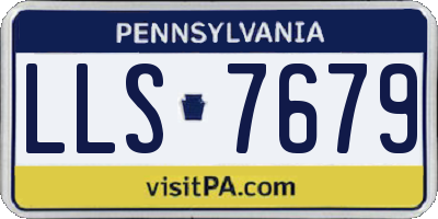 PA license plate LLS7679