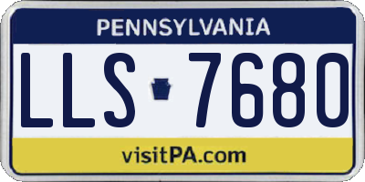 PA license plate LLS7680