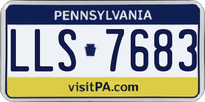 PA license plate LLS7683