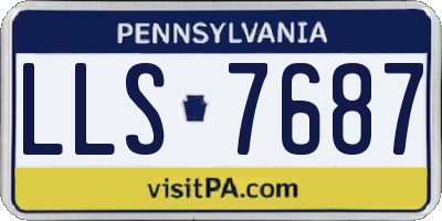 PA license plate LLS7687