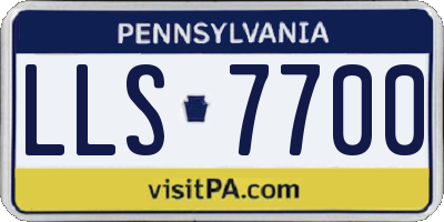 PA license plate LLS7700