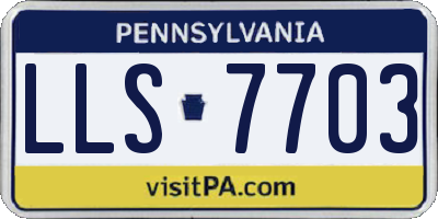 PA license plate LLS7703