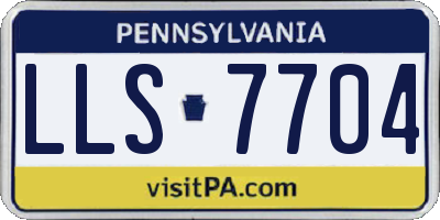 PA license plate LLS7704